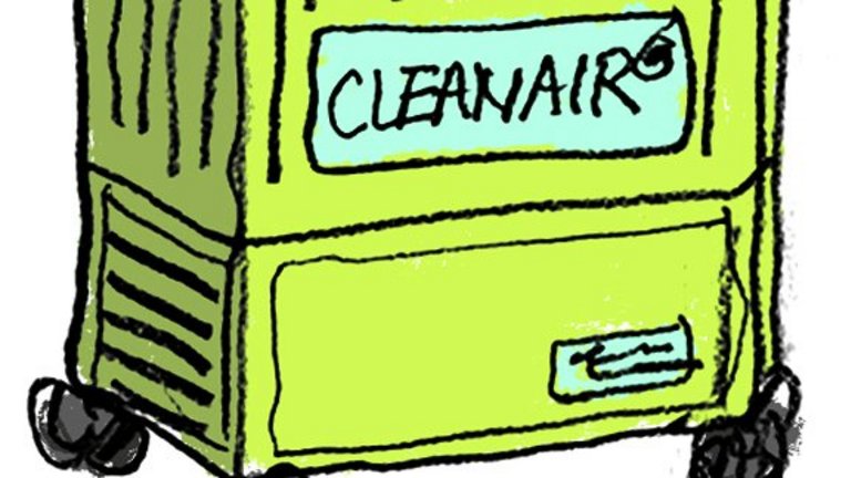 Illustration af luftrenser