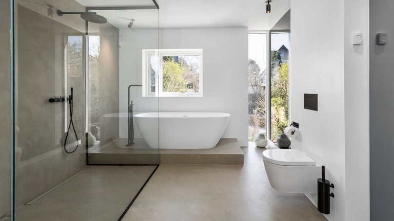 Gulv med mikrocement