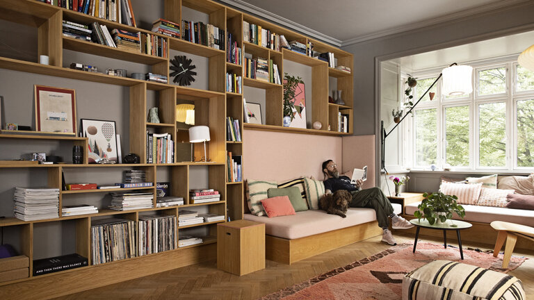 3 praktiske og flotte reolvægge