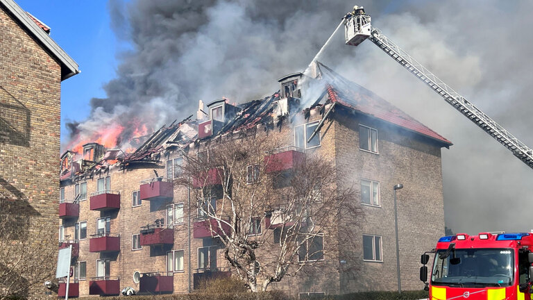 tagbrand i etageejendom Grøndal Parksvej