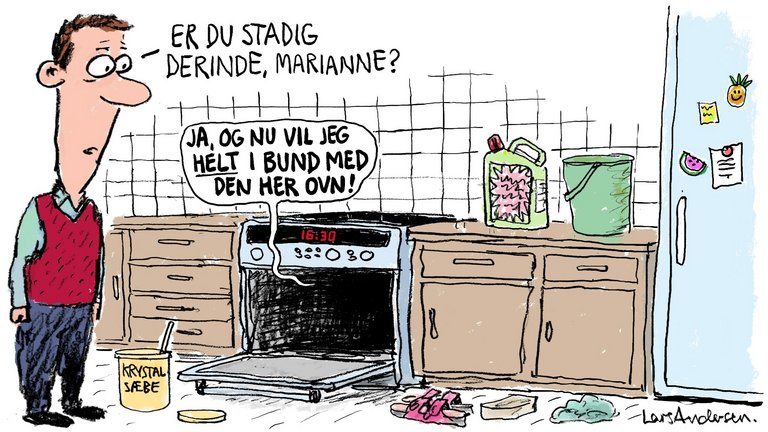 rengøring af ovn tegning